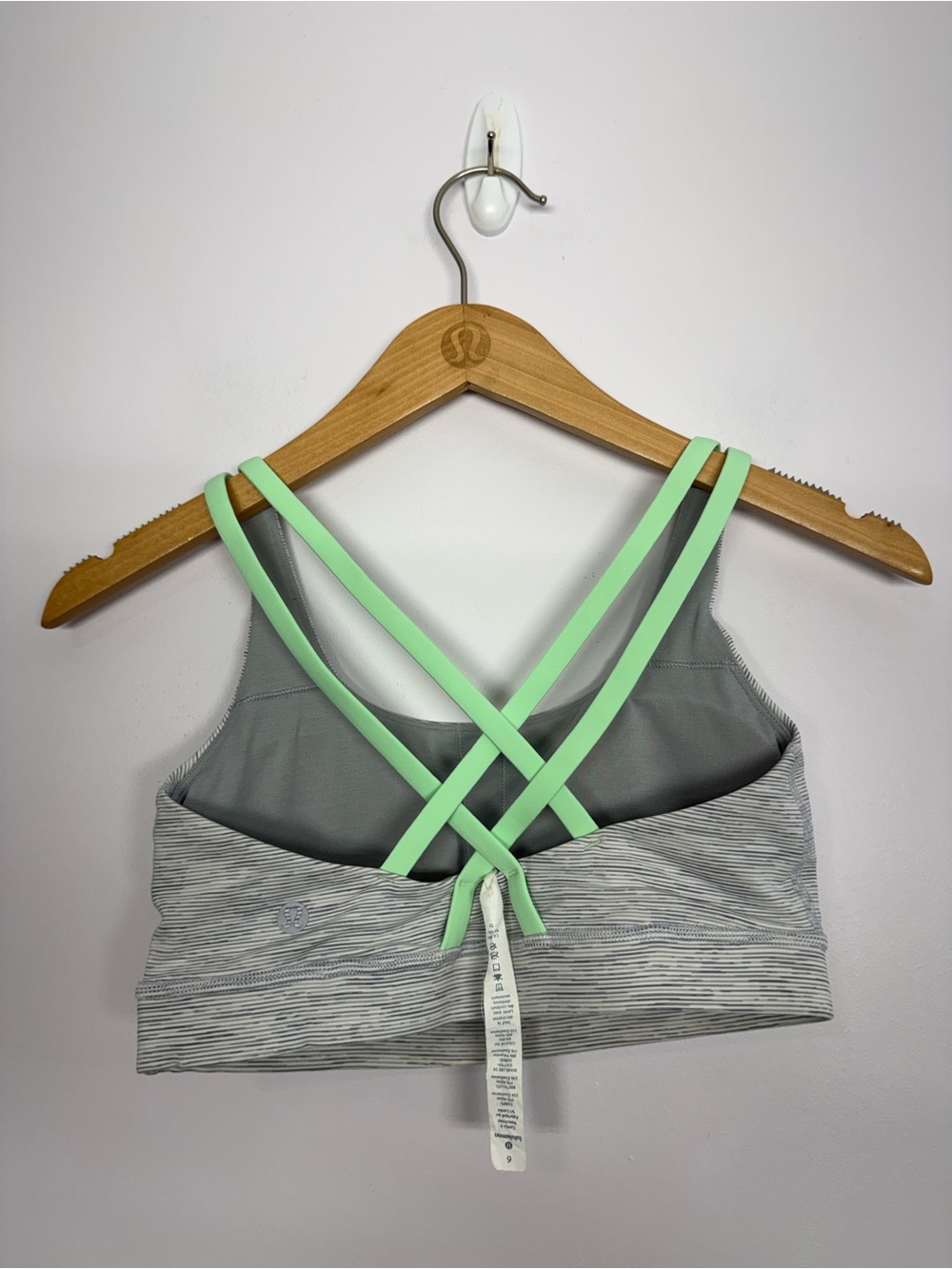Lululemon Energy Bra Wee Are From Space Nimbus Battleship / Citra Lime Sz 8 - Picture 2 of 4